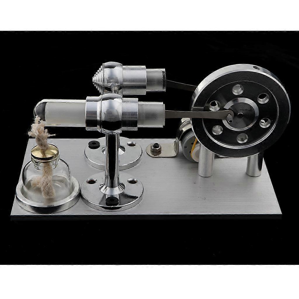 Physical Steam Heat Power External Combustion Stirling Engine Model Electricity Generator Flywheel Rotating Device Toy