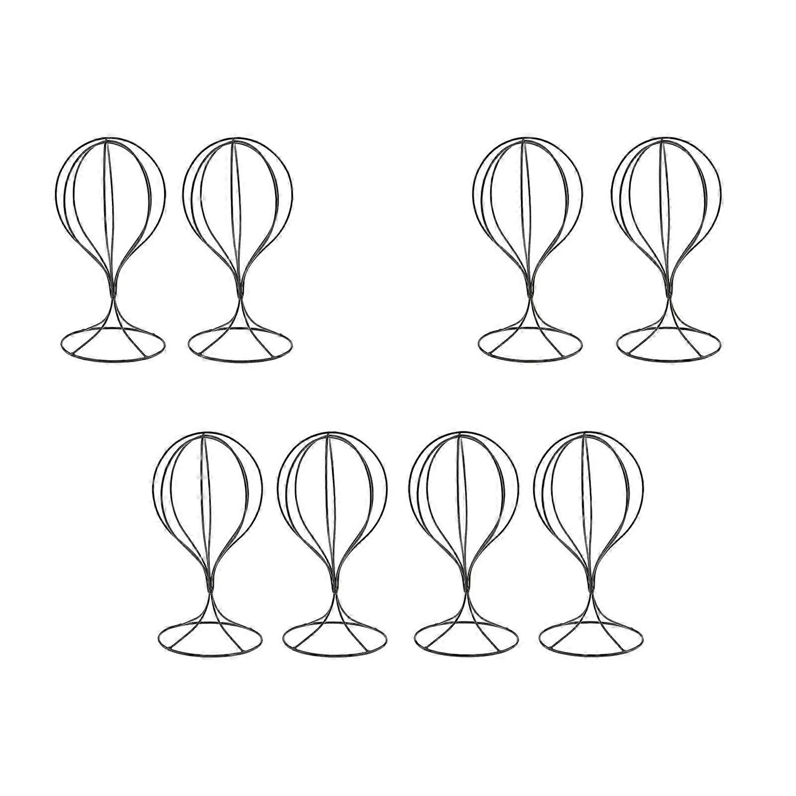 8x Metallhut Aufbewahrung Displayhalter Haarperücken Rack Regal Stand