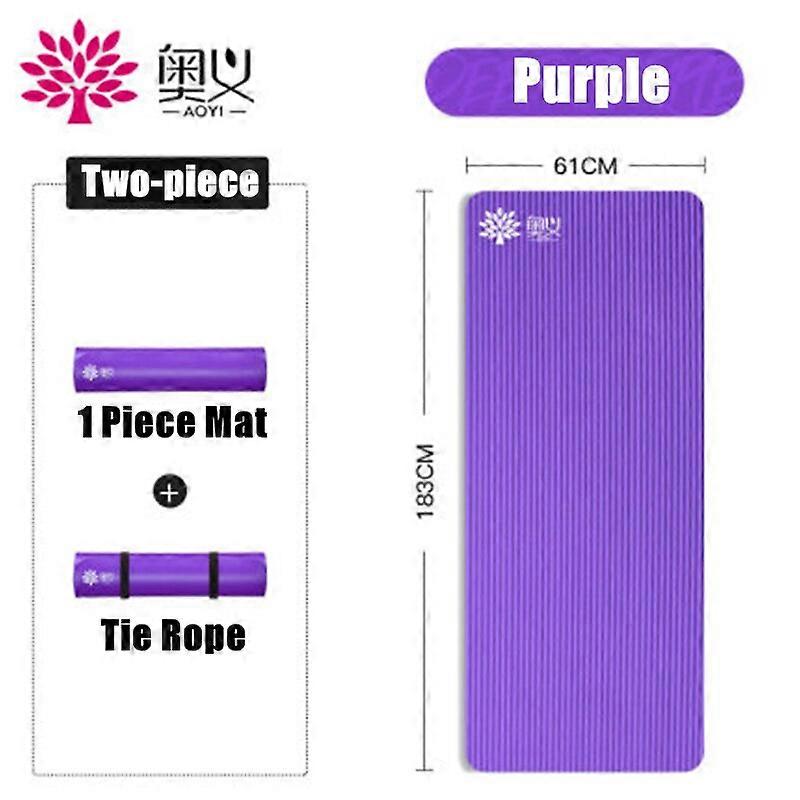 1830*610*10mm NBR Sport Extra Thick Non-slip Yoga Mat for fitness Pilates Gymnastics Mats Massage pad Exercise mat For Beginner Yoga & Pilates Blocks