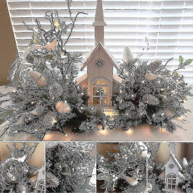 バーチピネックセンターピースクリスマステーブルスケープウィンターホームデコレーションフェスティバルオーナメント