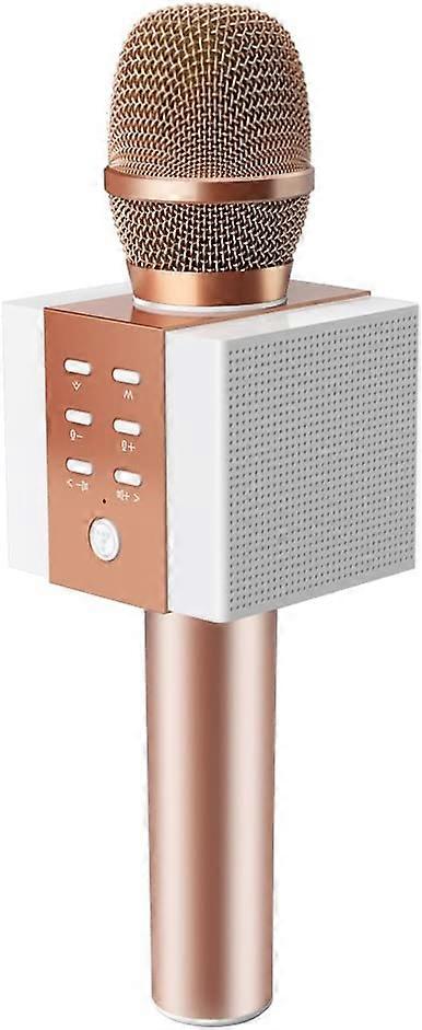 Microphone de karaok Bluetooth sans fil, plus grand volume 10 W, plus de basses, 3 en 1 portable double haut-parleur pour Android/PC