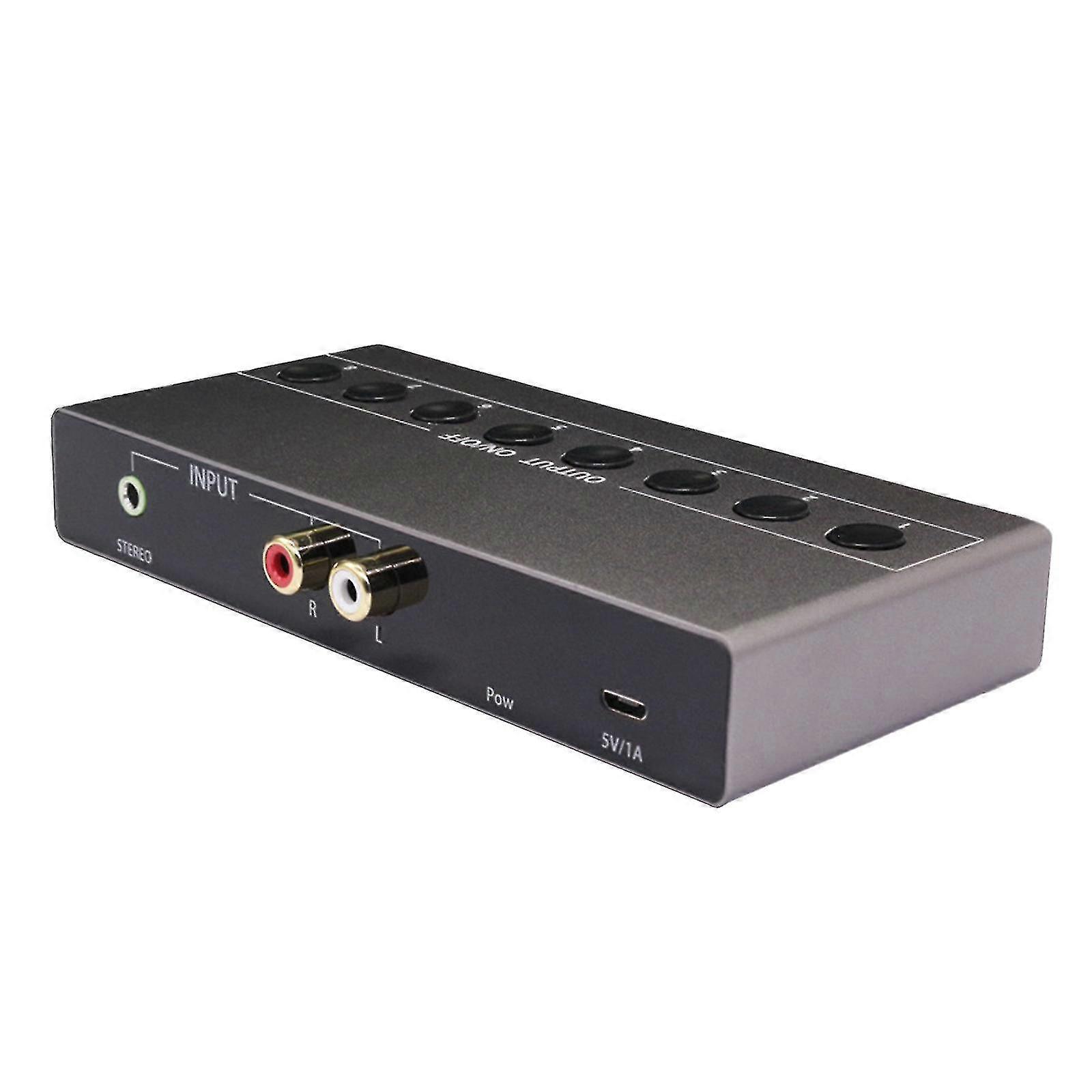 3.5mm Audio Switcher Switch Stereo Headphone Speaker Splitter Selector Box