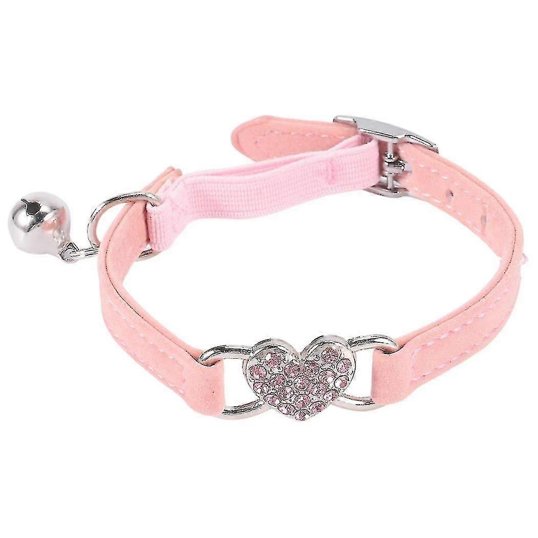 Heart Charm And Collar Safety Elastic Adjustable With Soft Velvet Material Collar Pet Product Small