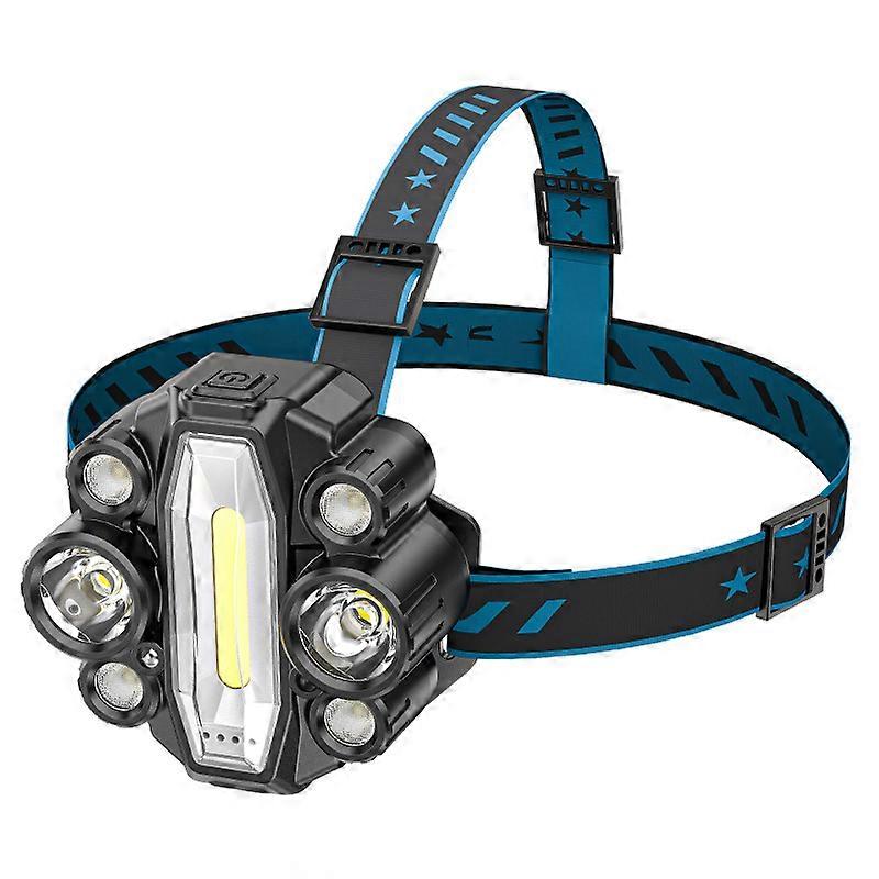 Waterproof USB Front Bike Headlight 2 in 1 Cycling Light Smart Sensor Outdoor Camping Fishing Headlamp with Power Display