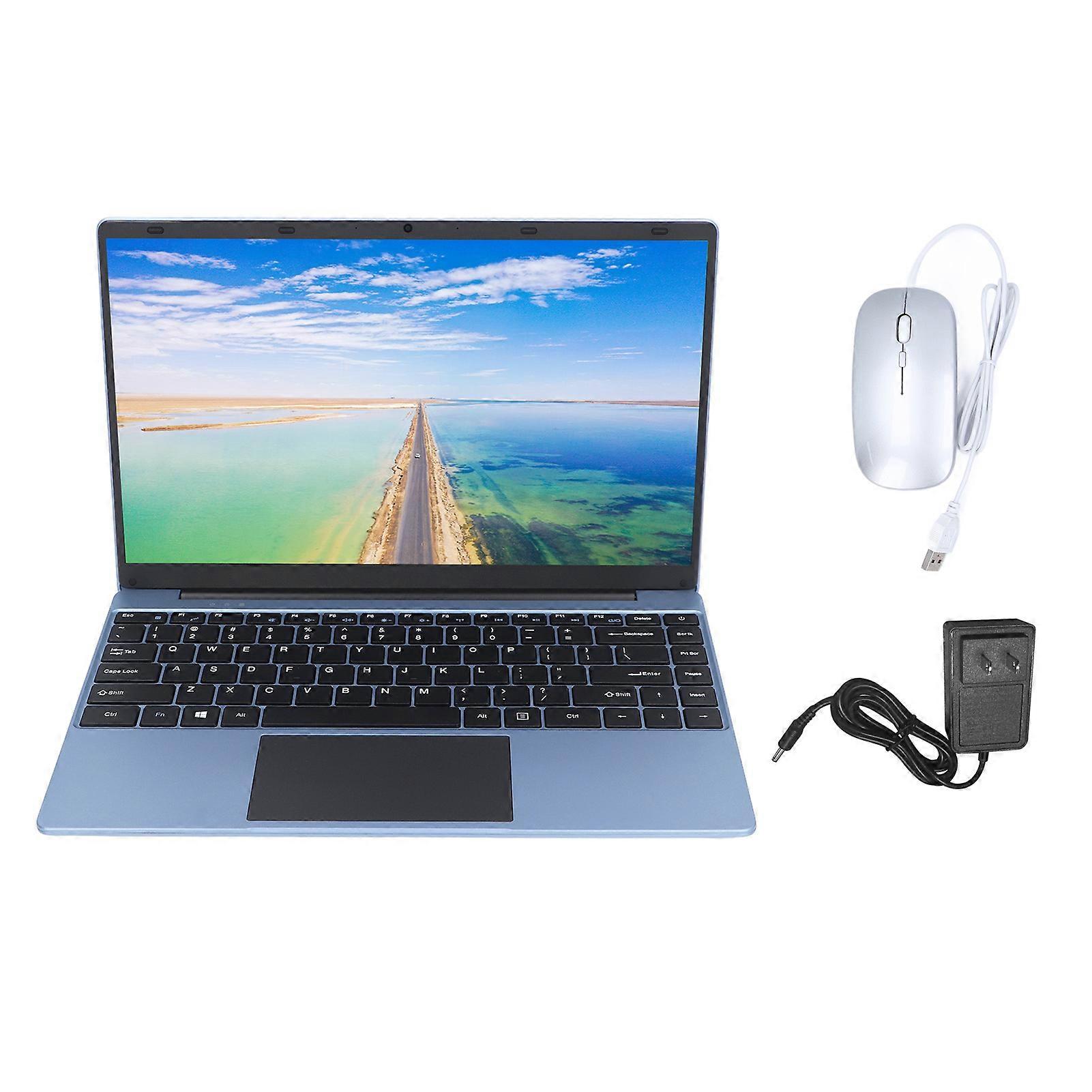for Win 11 Pro Laptop Computer J4125 Processor 1920x1080 FHD 14.1in Screen Ultra Thin Laptop for Schools Office Working EU Plug 100‑240V 8GB+256GB