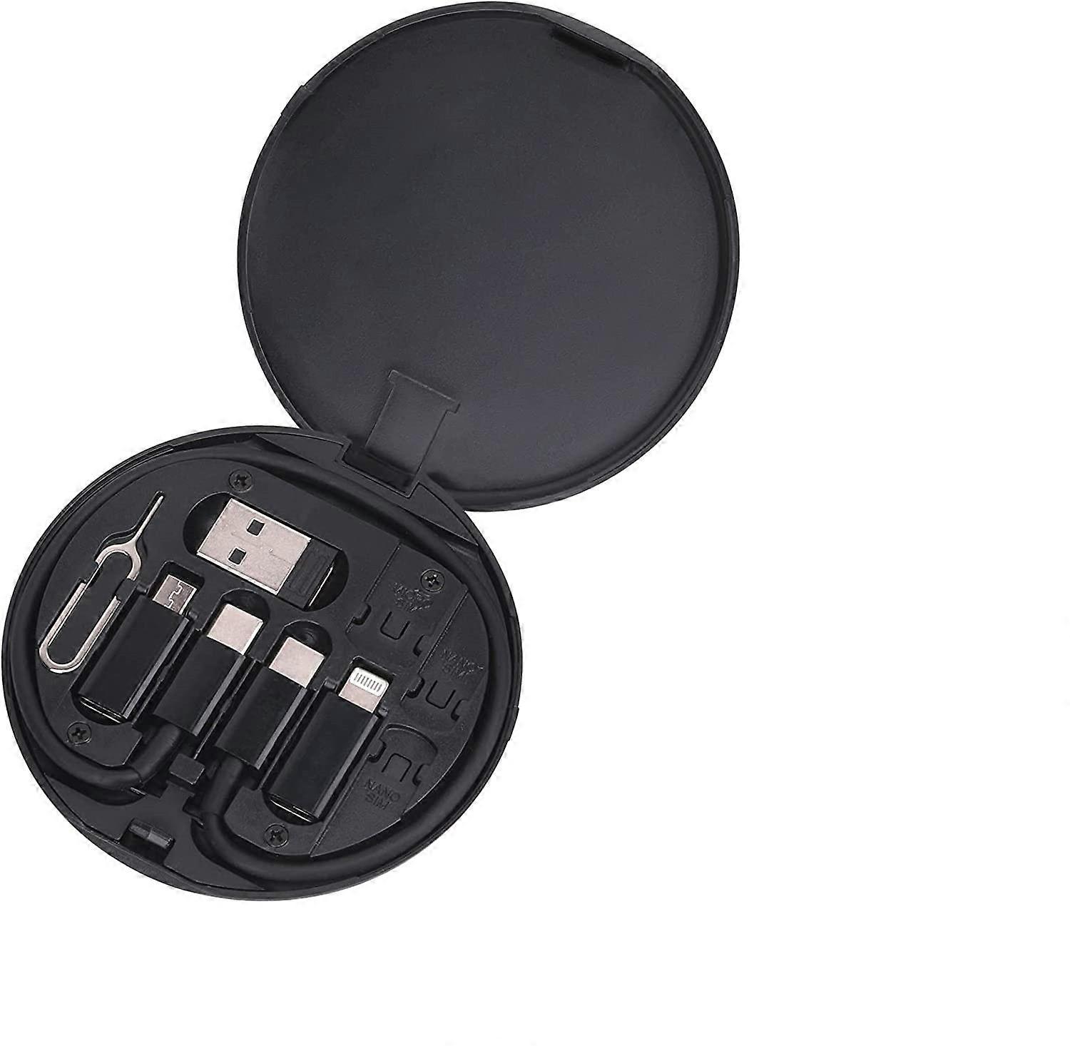 USB C to USB Adapter, Multi Type Charging Cable Converter Lightning Type C Mini Data Transfer Tool Includes Sim Card Slot Holder