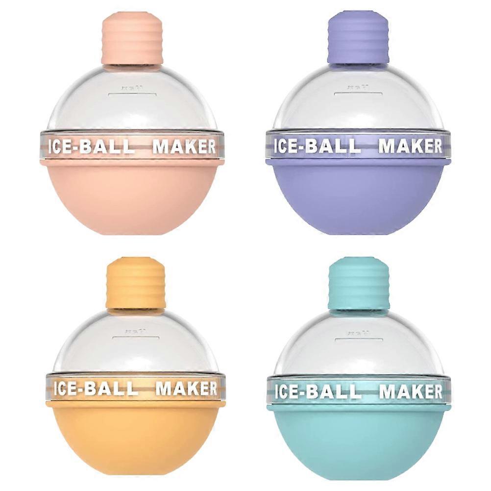 4Pcs Ice Ball Making Molds Round Ice Ball Makers Professional Ice Molds
