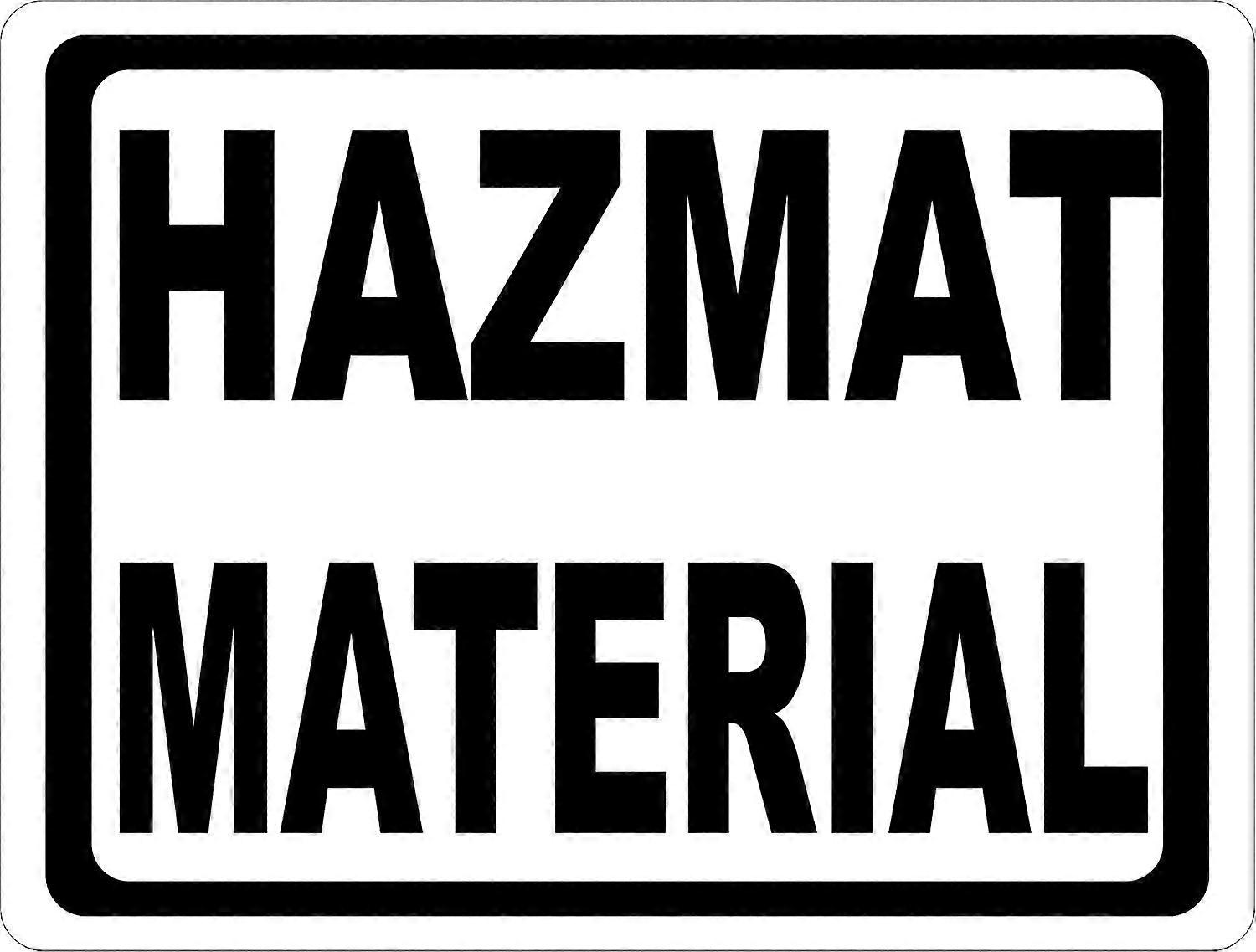 Hazmat materiale tegn. 12x18 Metall.