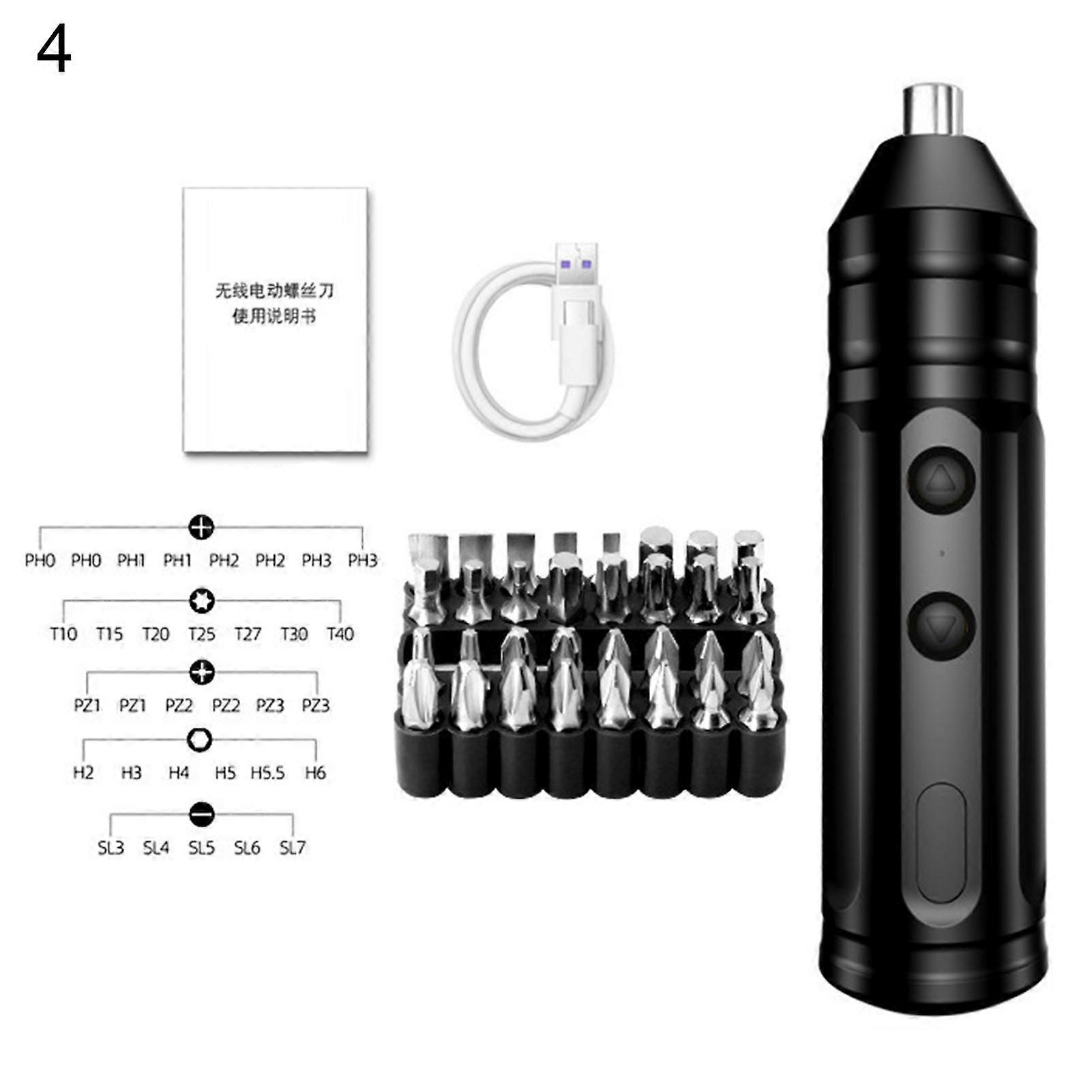 One Key Control Long Lasting Motor Electrical Screwdriver Set High Efficiency USB Rechargeable Cordless Screwdriver for Household Appliance QinHai