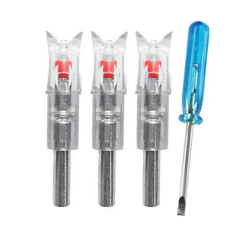 Red Led Luminous Nock with Switch 7.62mm Inner Diameter Card String Automatically Lights Up The Cros