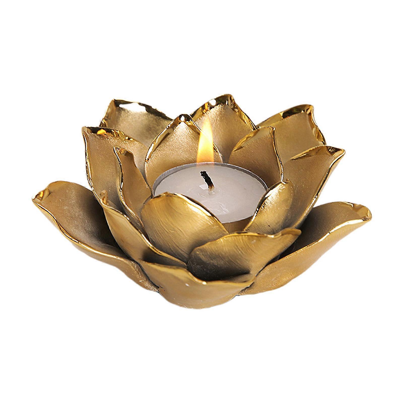 Flower Candle Holder Ceramic Tea Light Holders Candlestick Stand Table Decor