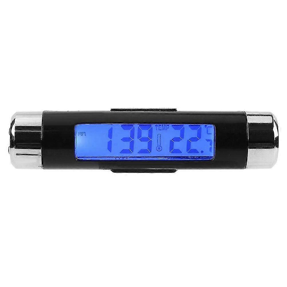 Thermometer Multifunctional Automotive Electronic Time Display Digital Lcd Backlight Display (black) (1pcs)