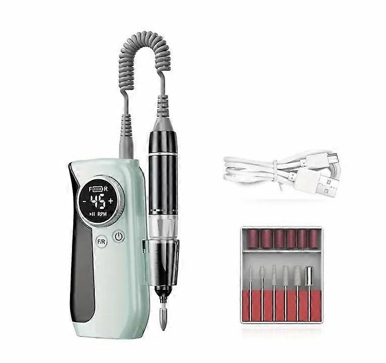 מכונת מקדחה חשמלית לציפורניים, מקדחה לציפורניים עם תצוגת LCD, ערכת קובץ ציפורניים מקצועית לציפורניים לציפורניים לציפורניים ג'ל, פדיקור מניקור להו