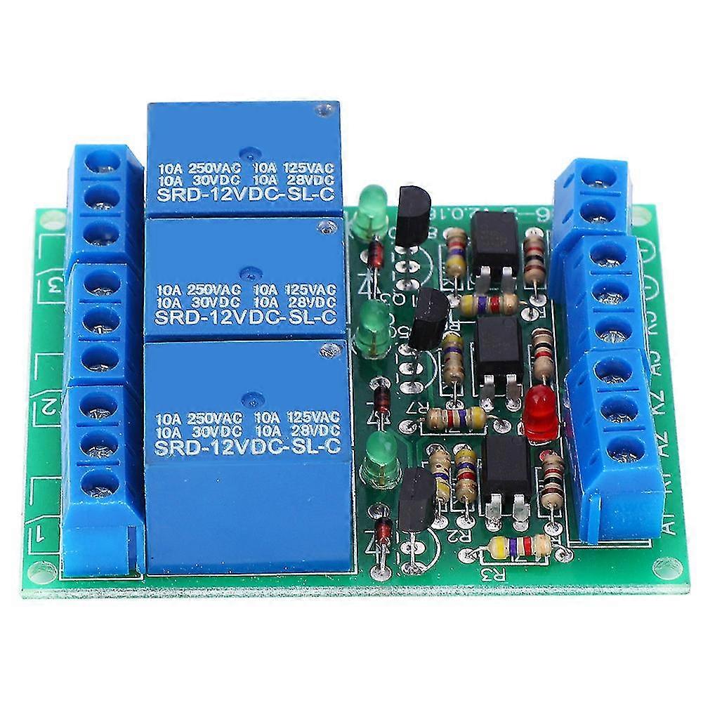 DC 12V 10A Relay Module 3 Channel High Level Trigger with Optocoupler Isolation