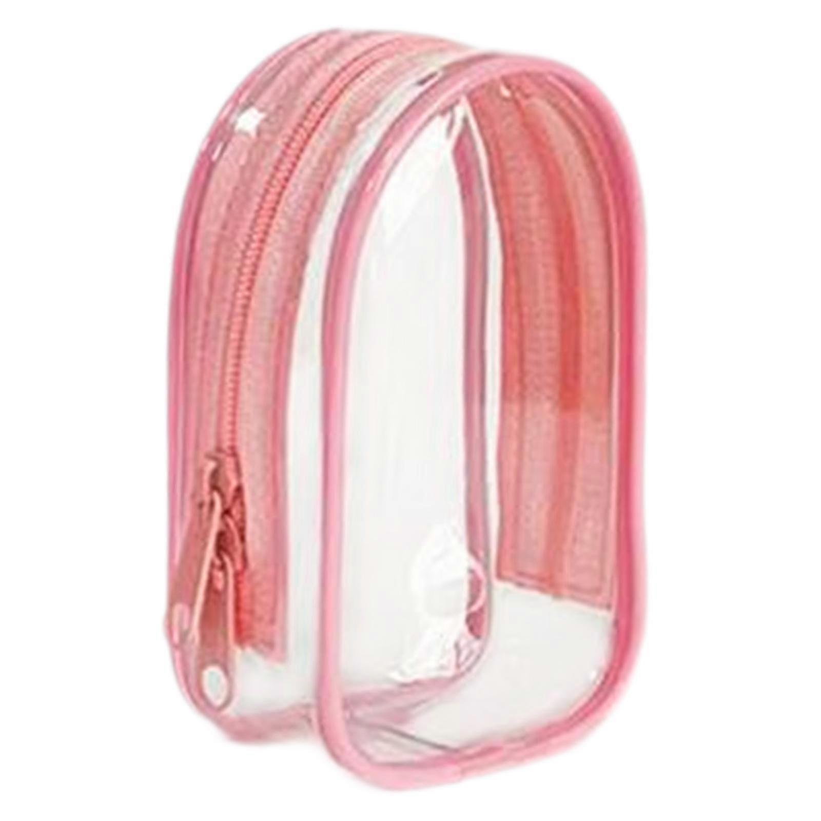 Mini Figure Storage Case Portable Mini Doll Pouch for Mini Figure Collectors Pink