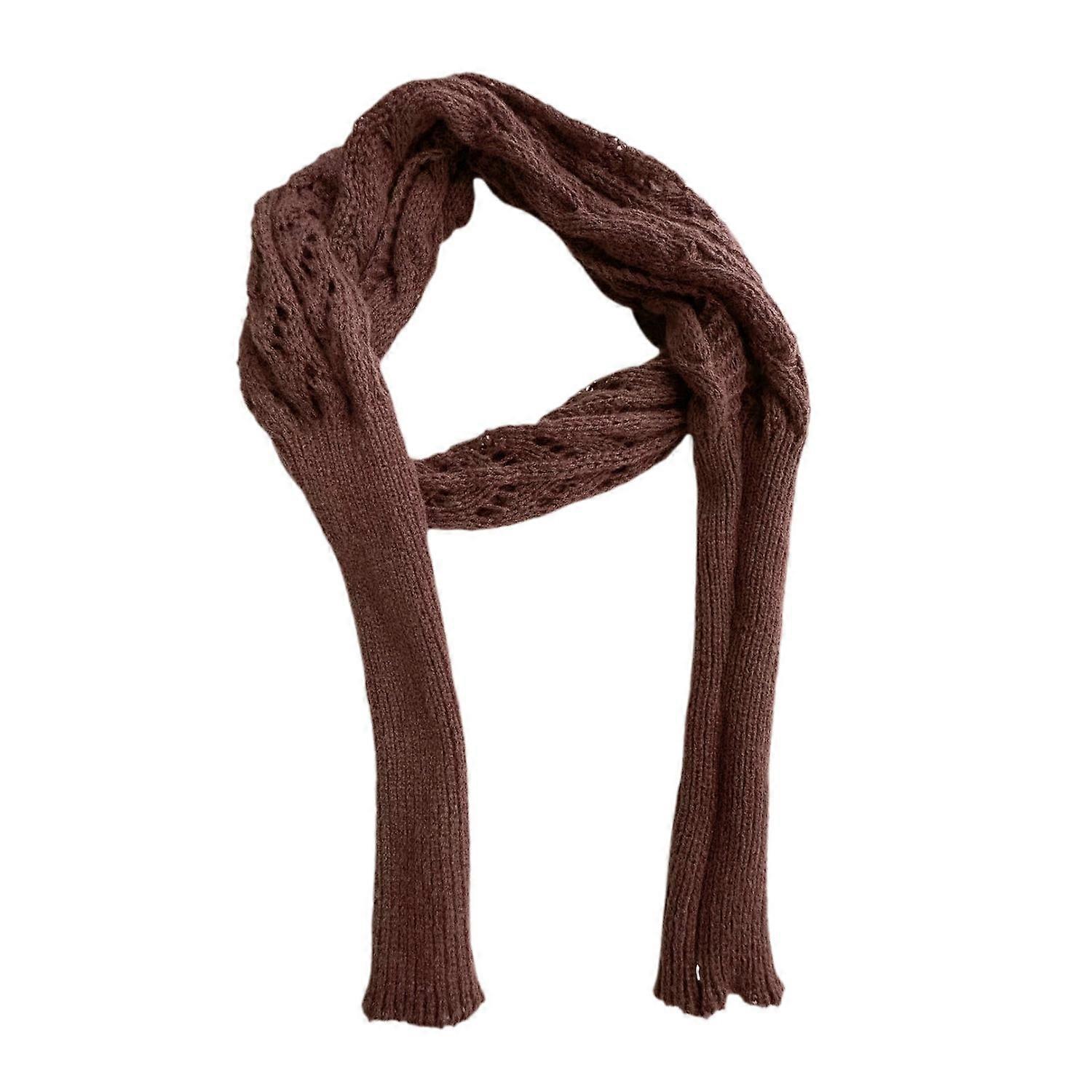 Kollu Örme Kablo Wrap Düz Renk Hollow Twist Tığ işi Desen Kadın Şal Eşarp Bohem
