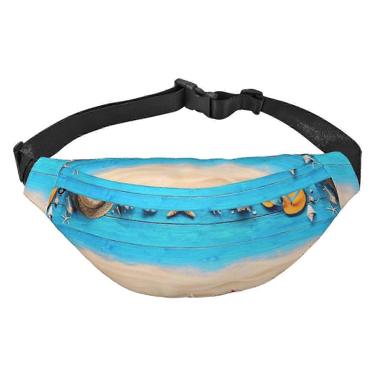 ブルーバイパースネークプリントファニーパック、ウエストバッグヒップパック旅行ハイキングランニングアウトドアスポーツボードサンドビーチSb2717