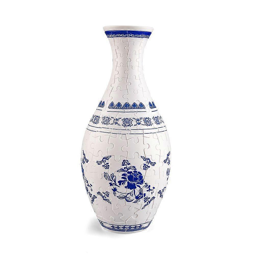 3D Unique Puzzle Vase Porcelain Theme 160Pcs DIY Jigsaw Puzzles Flower Vases Gift