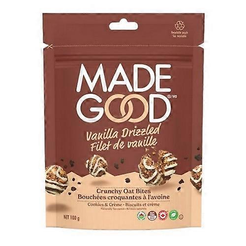 Madegood Organic Crunchy Oat Bites Vanilla Drizzled Cookies & Cr�me, 100 Grams (Case Of 6)