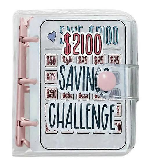 1000/2100 Mini Budget Binder Waterproof Envelope Money Savings Challenge Binder Cash Saving Book with