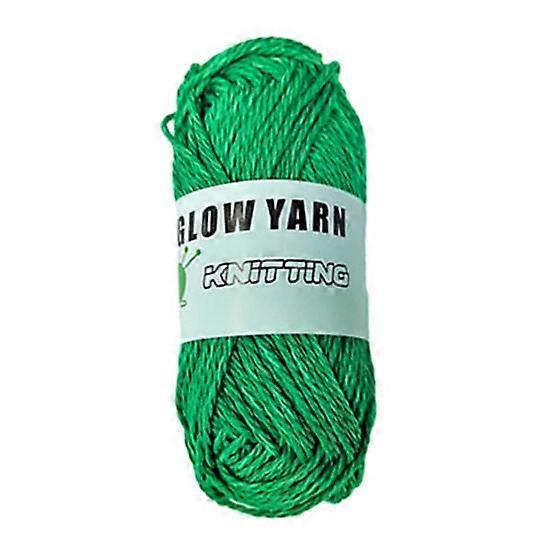 1 Roll of Glow in The Dark Yarn 2mm Handwoven Simple Operation Luminous Knitting Crochet Yarn for DIY Crafts