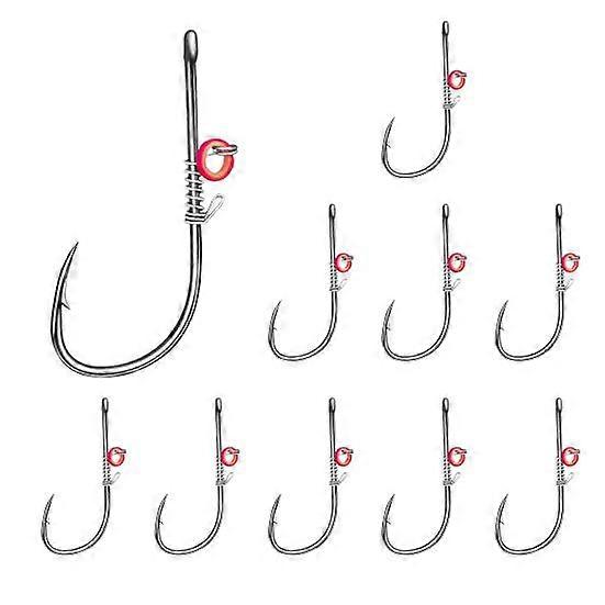 10Pcs/Set Live Shrimp Fixing Hook Heavy Duty Carbon Steel Barbed Fishhook
