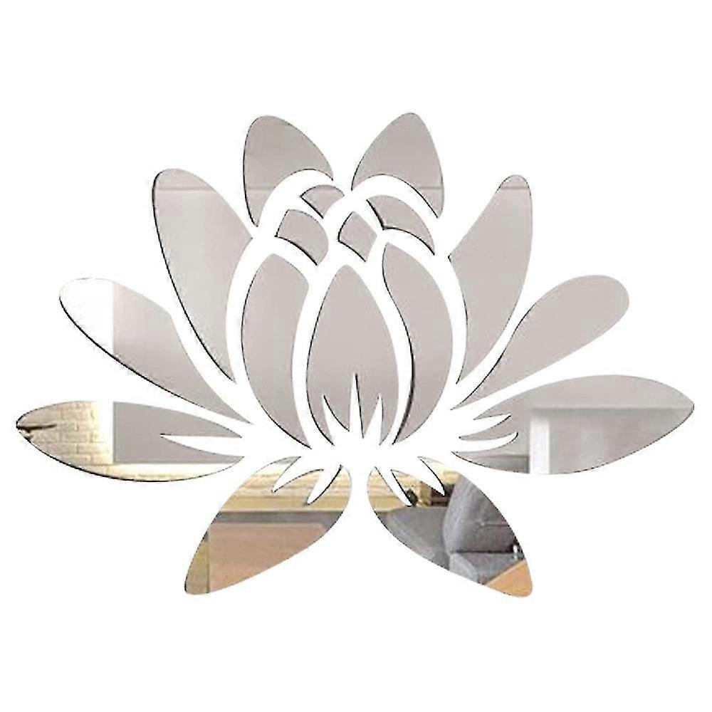 Lotus Acrylic Self-adhesive Wall Sticker Living Room Sofa Background Mirror Wall Sticker