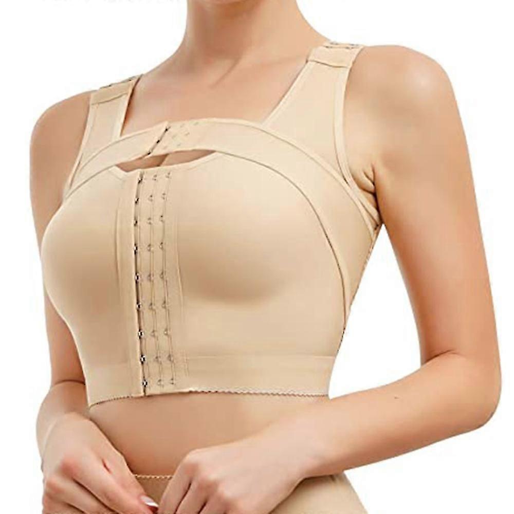 Post-surgery Closure Bra For Posture Corrector Compression Shapewear With Support Band-skin Color