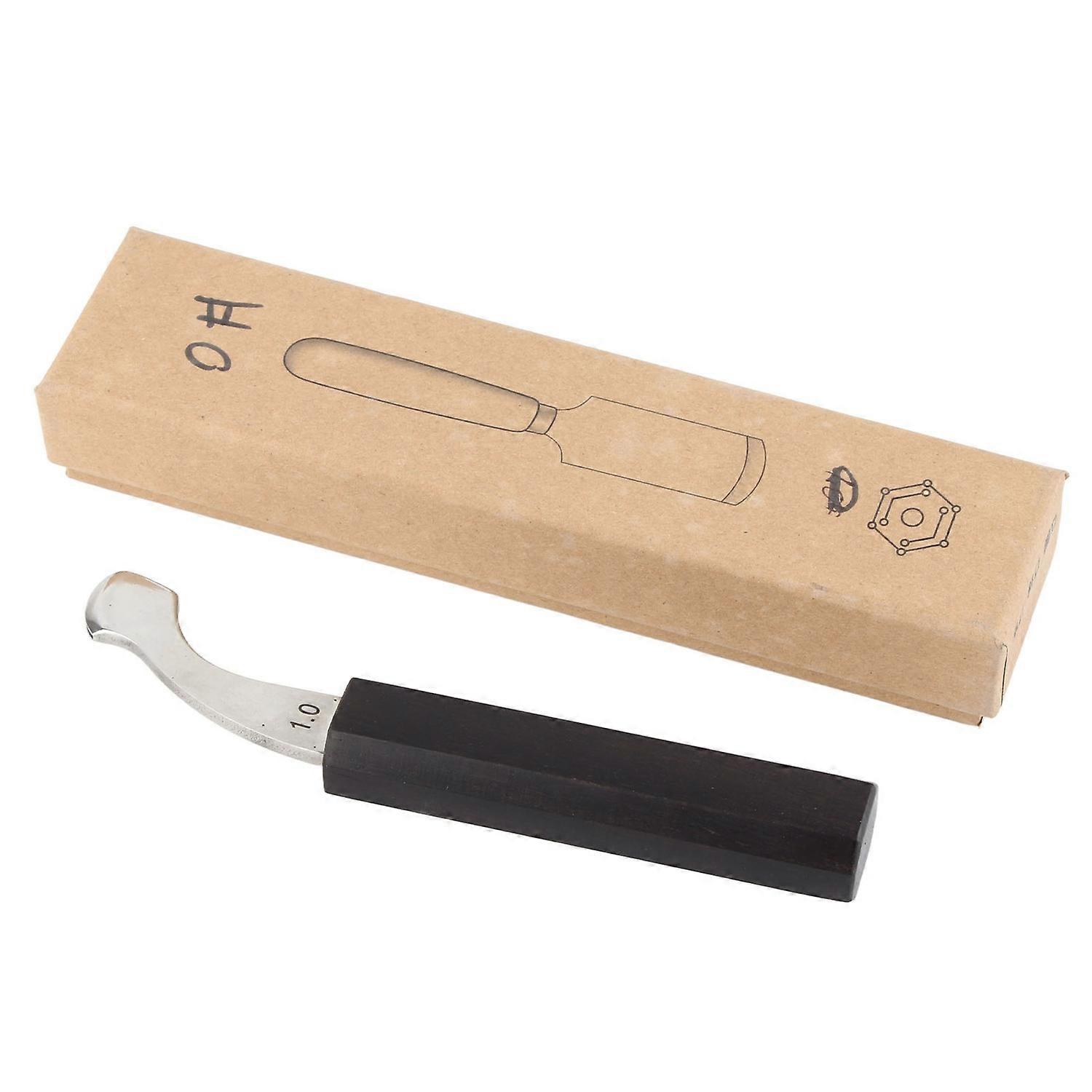Leather Edge Creaser Curved Design Small Portable Leather Edge Creasing Tool with Wooden Handle