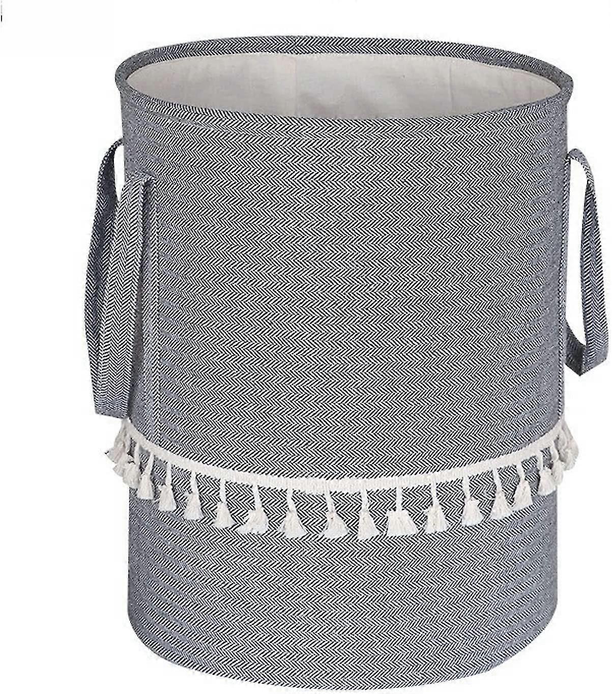 Cesto della biancheria, tessuto pieghevole tessuto panno di iuta cesto della biancheria cotone biancheria sporco vestiti sporchi Cestino di stoccaggio giocattoli Varie borse di immagazzinaggio (colore: A)