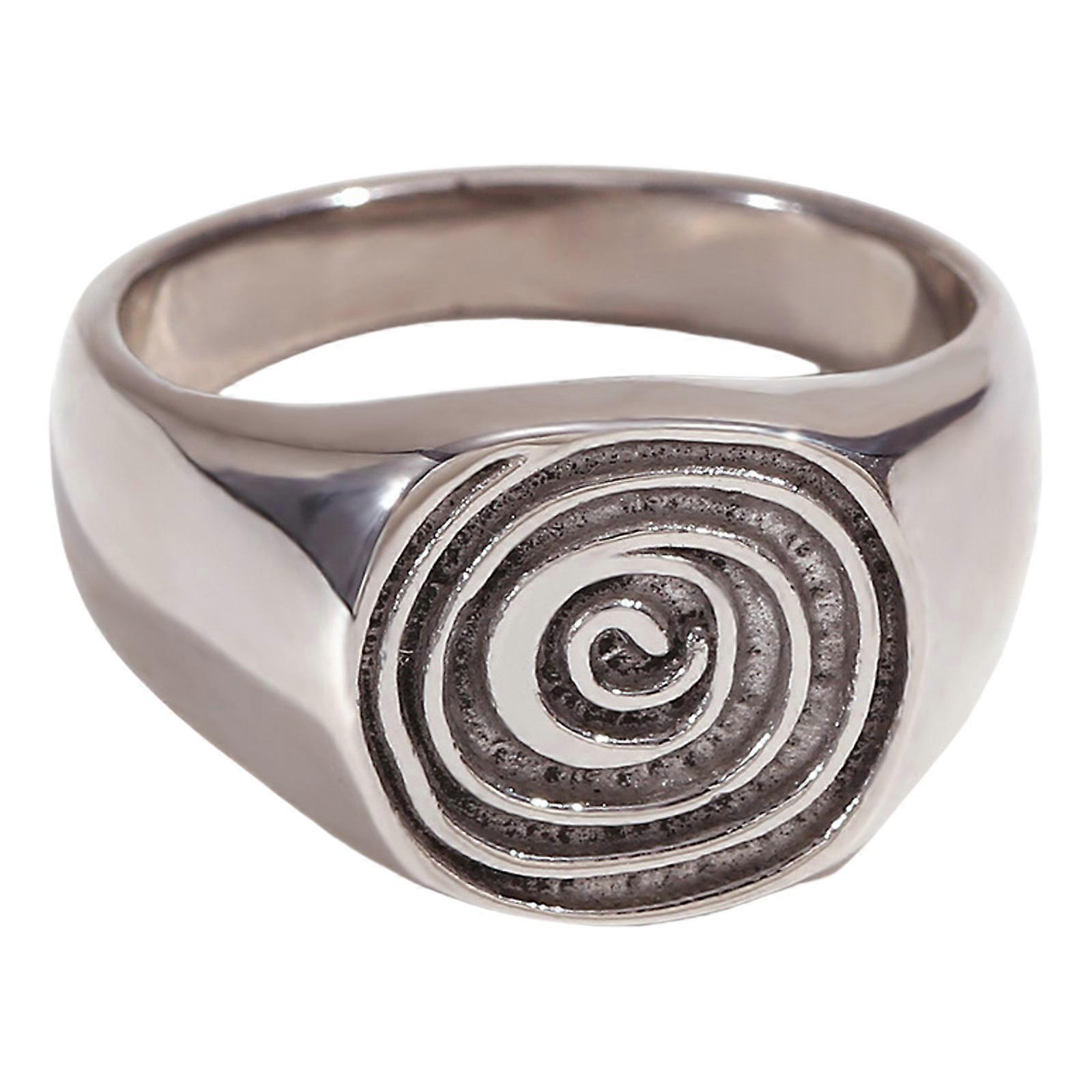 Distinctive Rings Fingerprint Rings Statement Rings Stainless Steel Texture Perfect for Gifts and Special Occasions