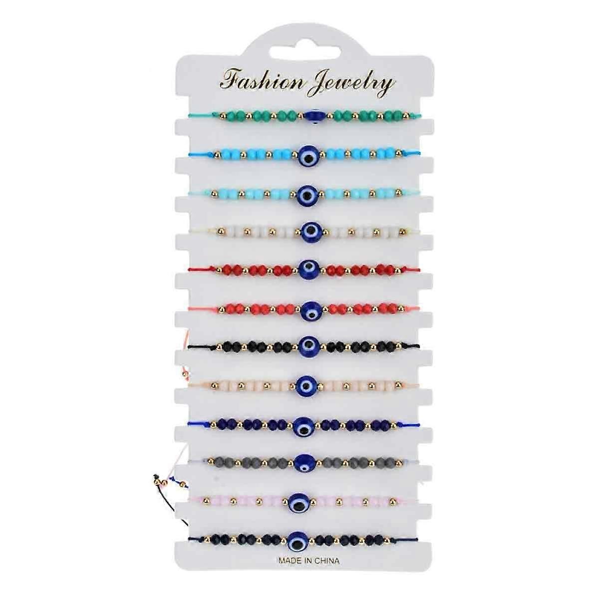 Evil Eye Bracelets, Adjustable Lucky Charm Friendship Anklets