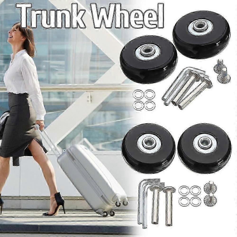 A Pair Of Trolley Case Trunk Tire Wheel Rubber Wheel Tire IHJ