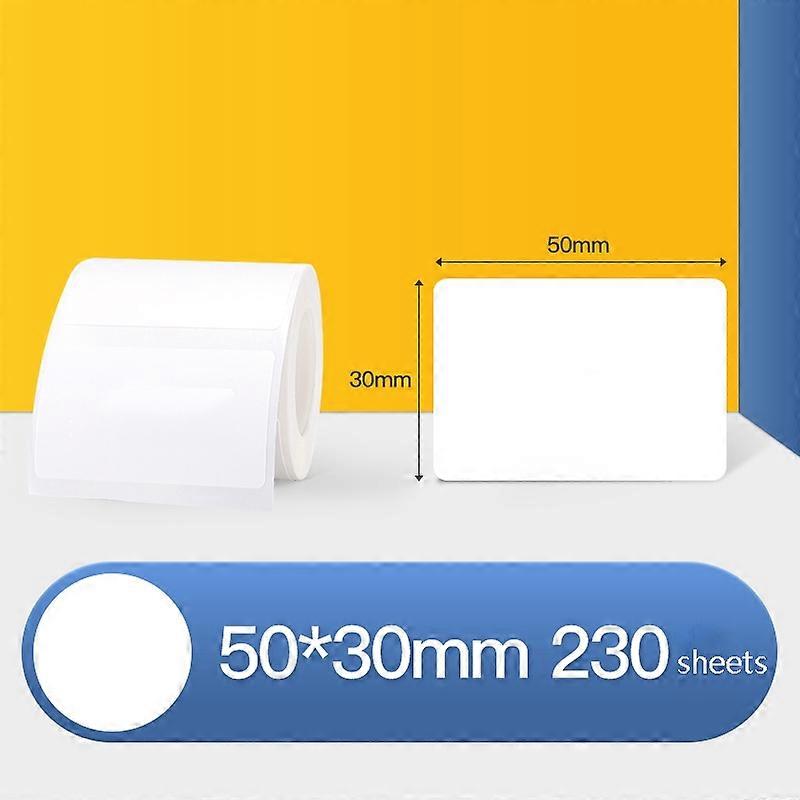 Thermal Label Paper Self-Adhesive Paper Fixed Asset Food Clothing Tag Price Tag for NIIMBOT B11 / B3S, Size: 50x30mm 230 Sheets