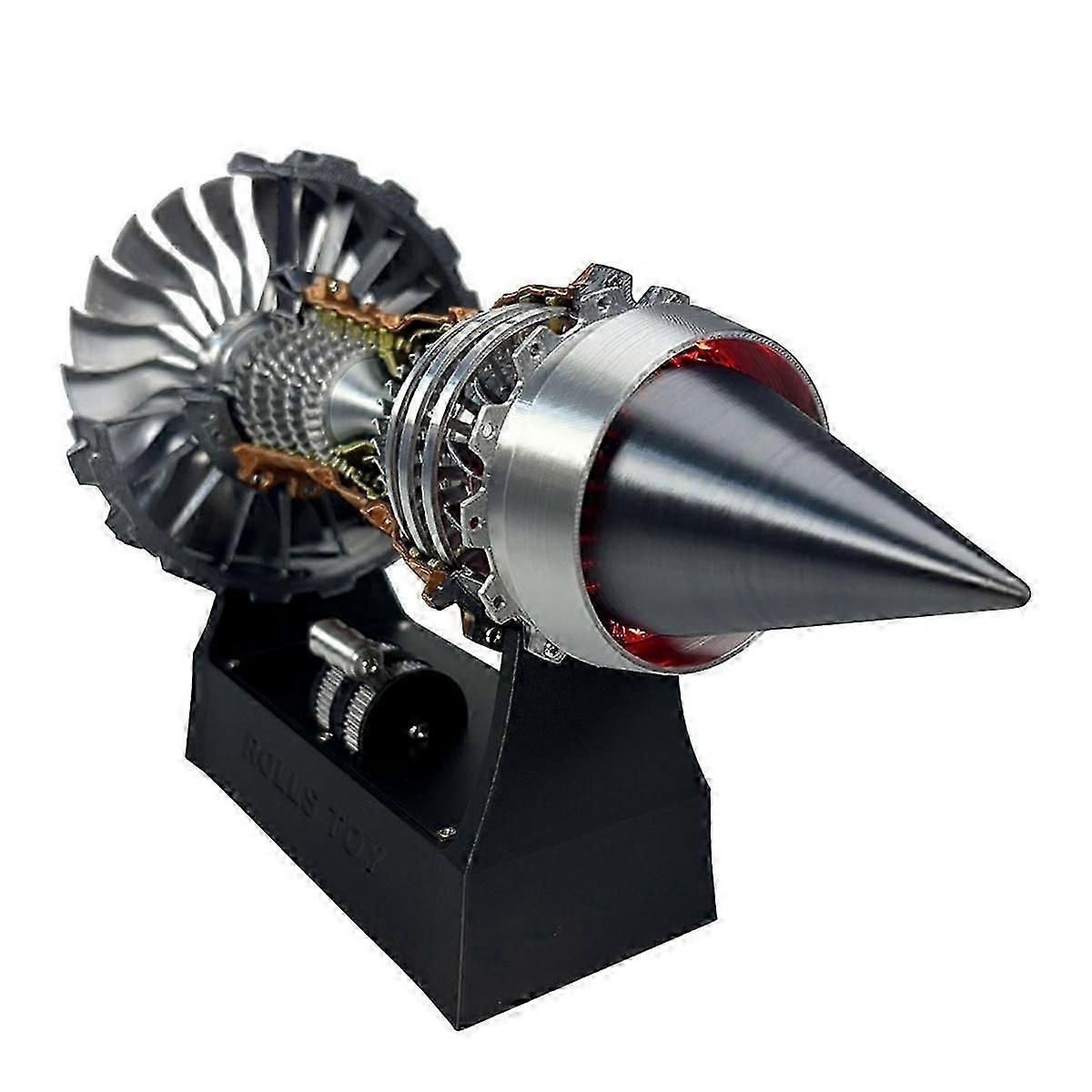 TR900/A380 Turbofan Engine Fan Model 1:25 Science Experiment Jet Electric Airplane Turbofan met Licht 3D Geprint Speelgoed
