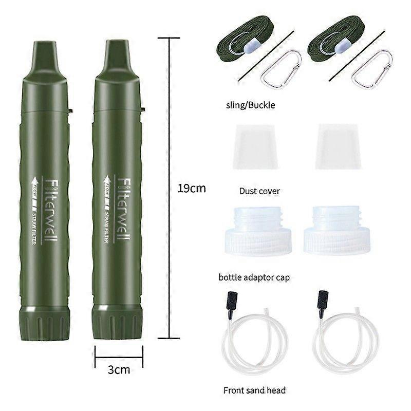 Filterwell Ultrafiltration Pure Water Filter Straw Purifier Accessories for Personal Outdoor Drinking Survival Hiking Travel