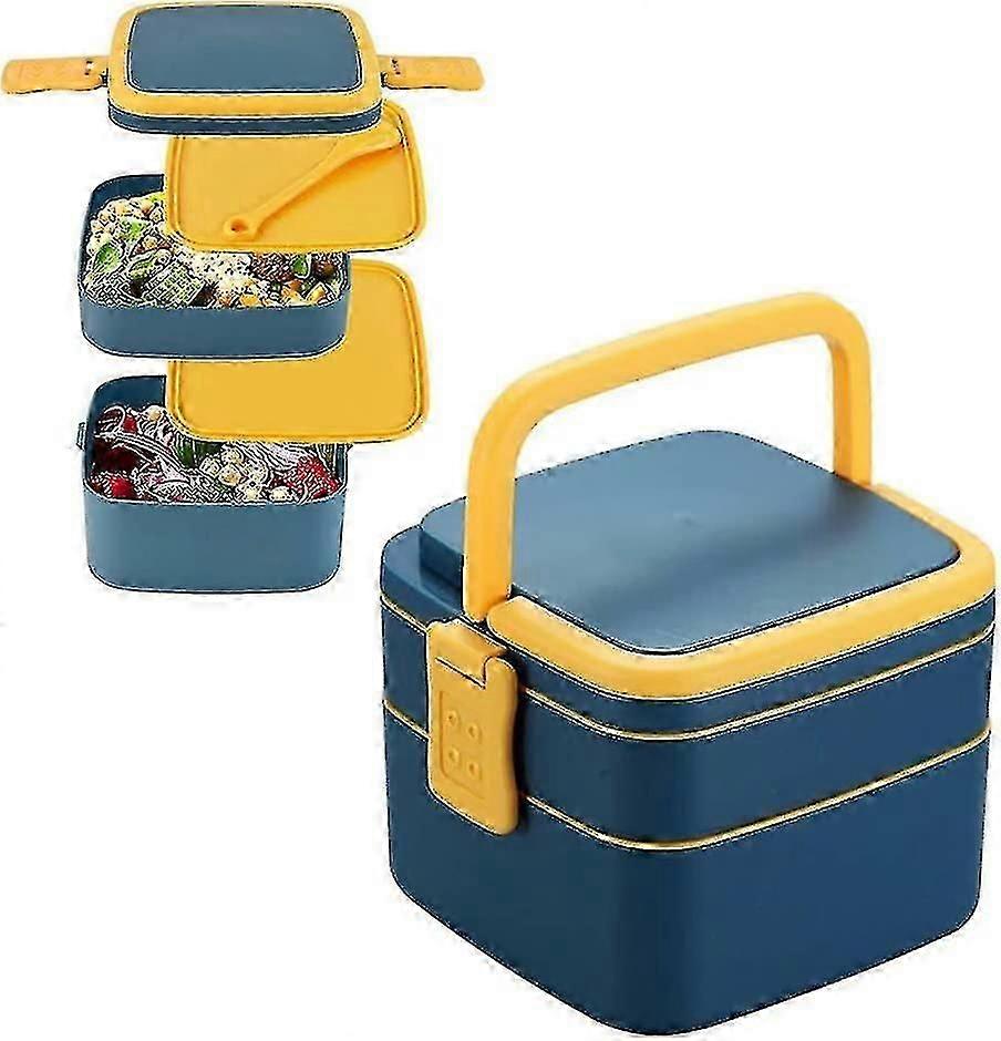 Bento Box, Lunch Box, Portable Leak-proof Lunch Box, Children, Double Layer Practical Lunch