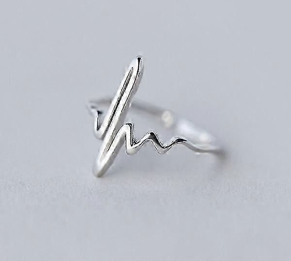 Ecg Ring Heartbeat Ring Opening Adjustable Personality Ring