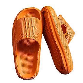 Sommer Pantoletten Hausschuhe Platcompatiblem Strandsandalen Unisex Hausschuhe Schnelltrocknend-42-43-orange