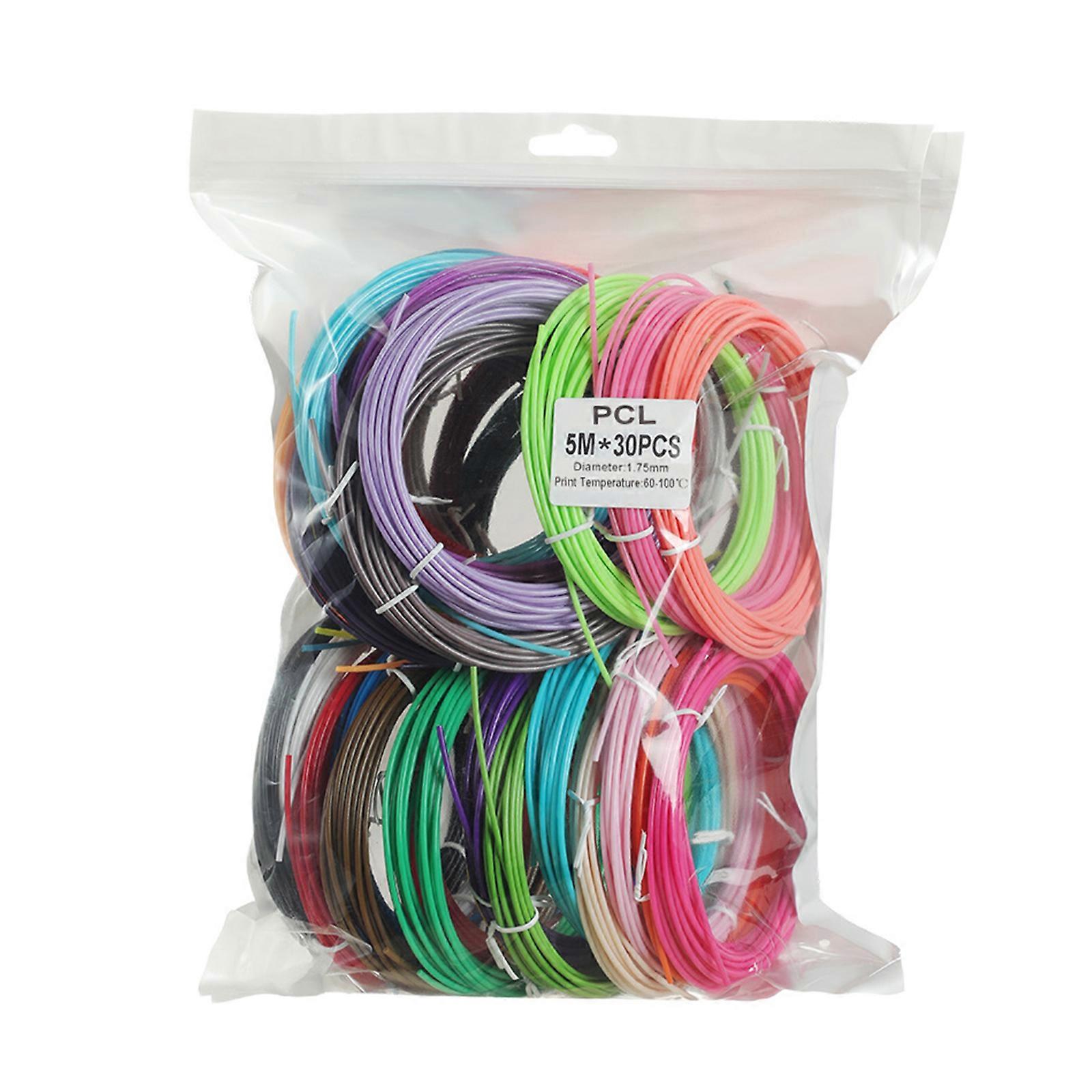 Diameter 1.75mm PCL Filaments for 3D Pen, Child Friendly, Randomized Color