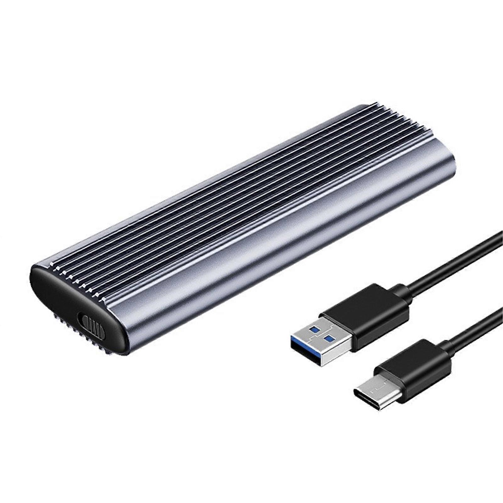 M.2 Solid Disk Box USB C 3.1 External Enclosure For Two Protocols Fast Data Transfer Toolless Aluminum Solid Disk Case