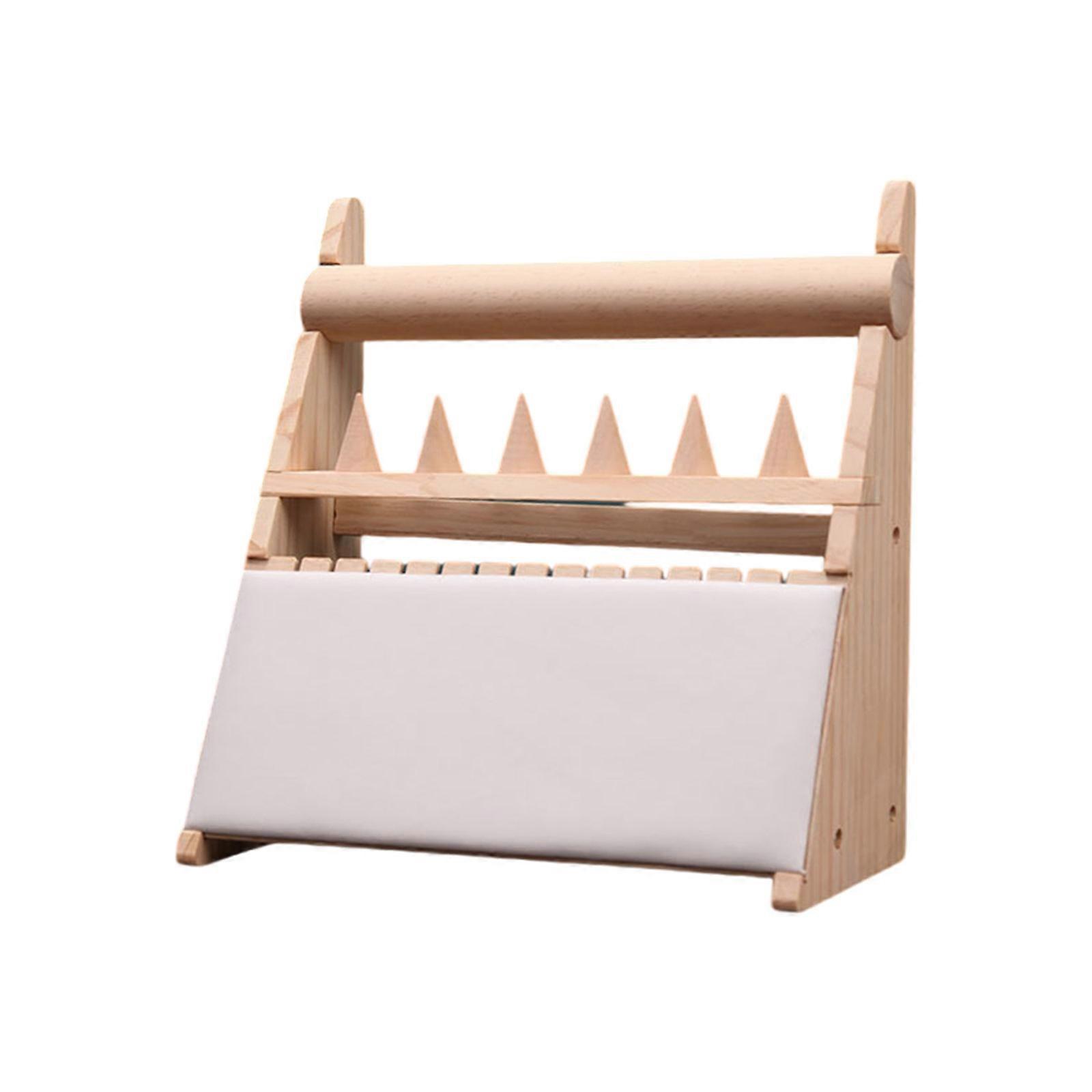 多層ウッドジュエリーオーガナイザーエレガントなジュエリーホルダーリングブレスレットとネックレスディスプレイホワイトのためのウッドディスプレイホルダー