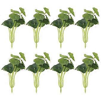 Lot de 8 petites feuilles de lotus artificielles décoratives en fausses plantes vertes