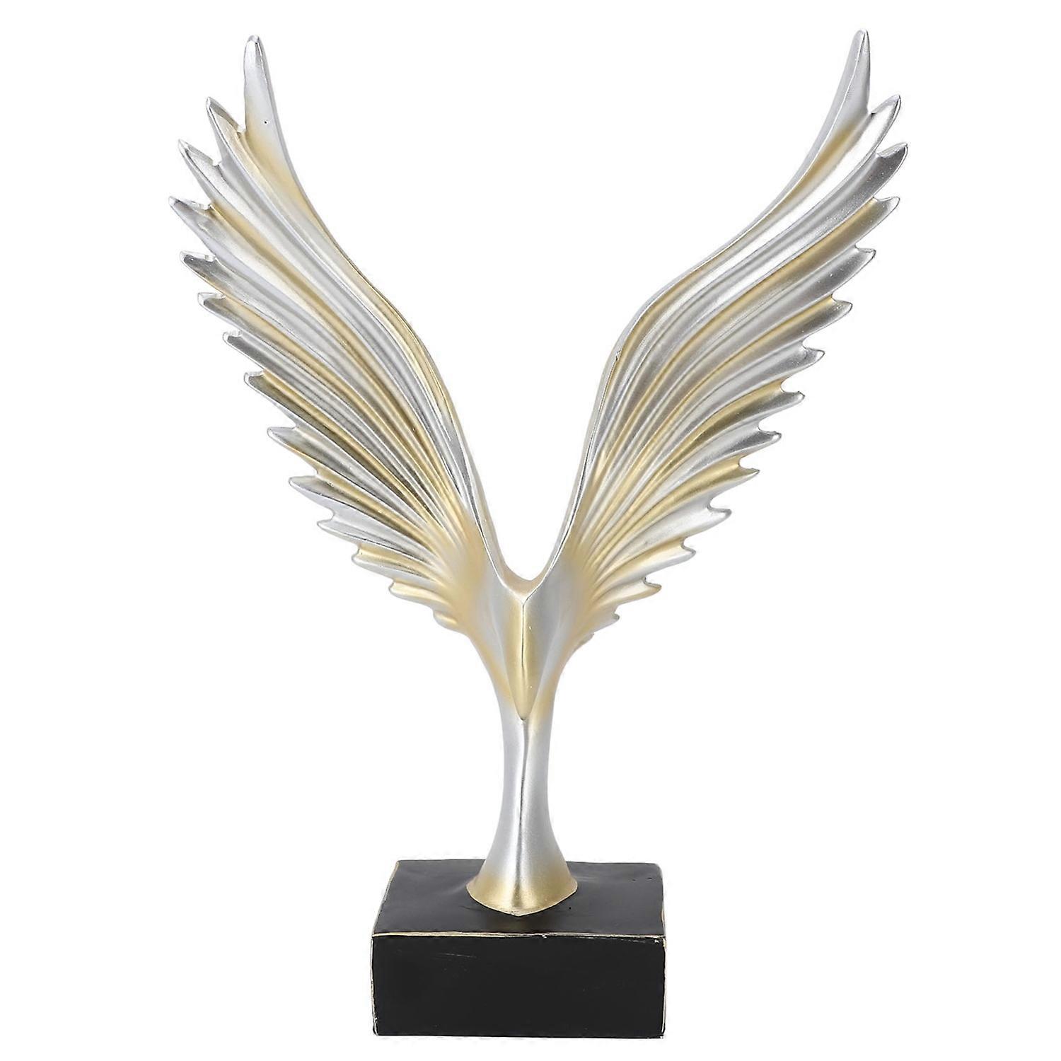 Resin Eagle Figurine Home Decor Abstract Eagle Wing Statue Sculpture Ornament Crafts Office Desk Dec