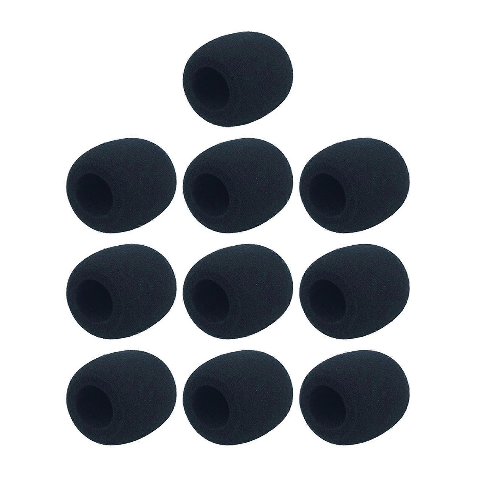 10Pcs Schwamm Windschutzscheibe Mikrofonabdeckung Anti Windgeräusche Tragbare Windschutzscheibe Windschutzscheibe