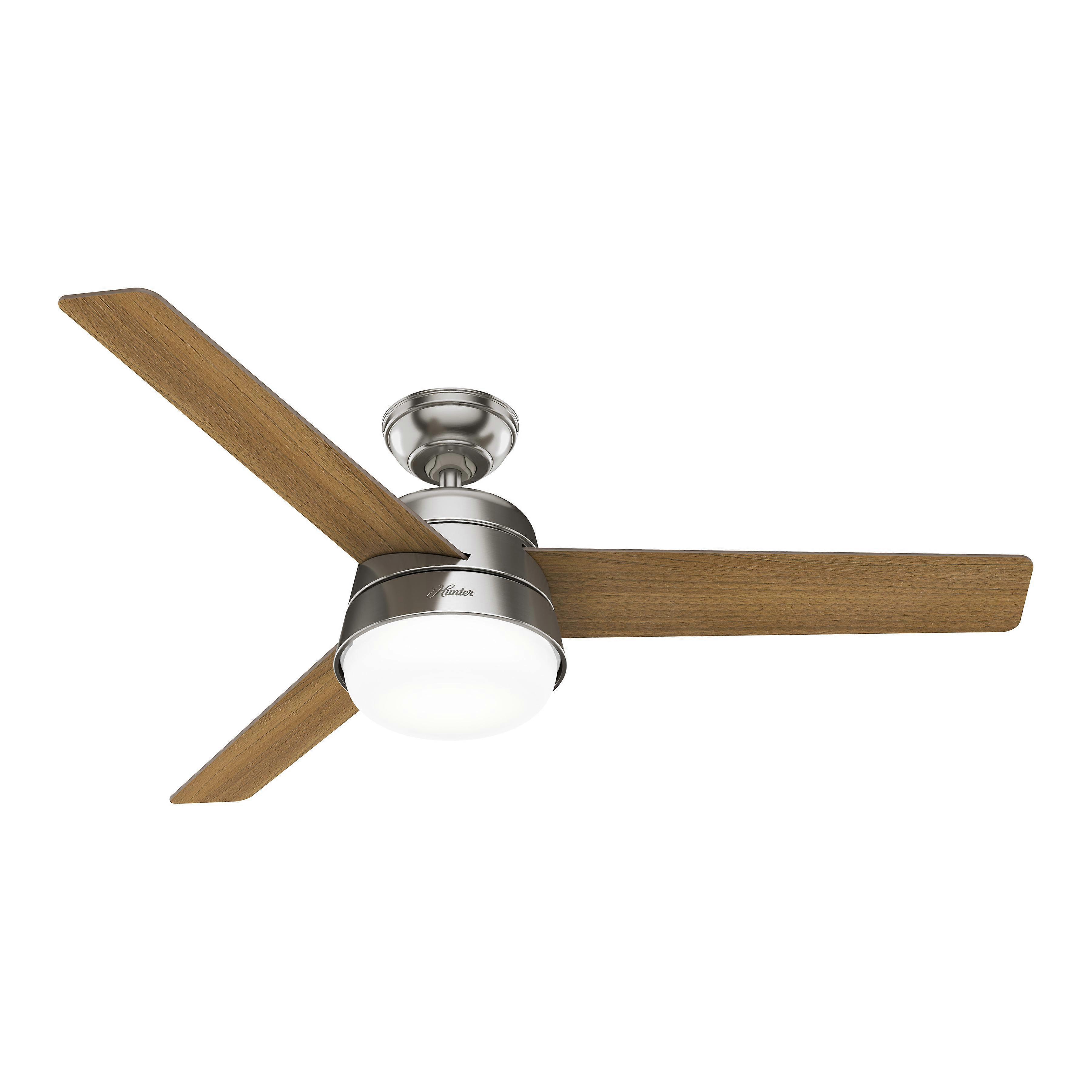Ceiling fan Finley L Nickel with light & remote control