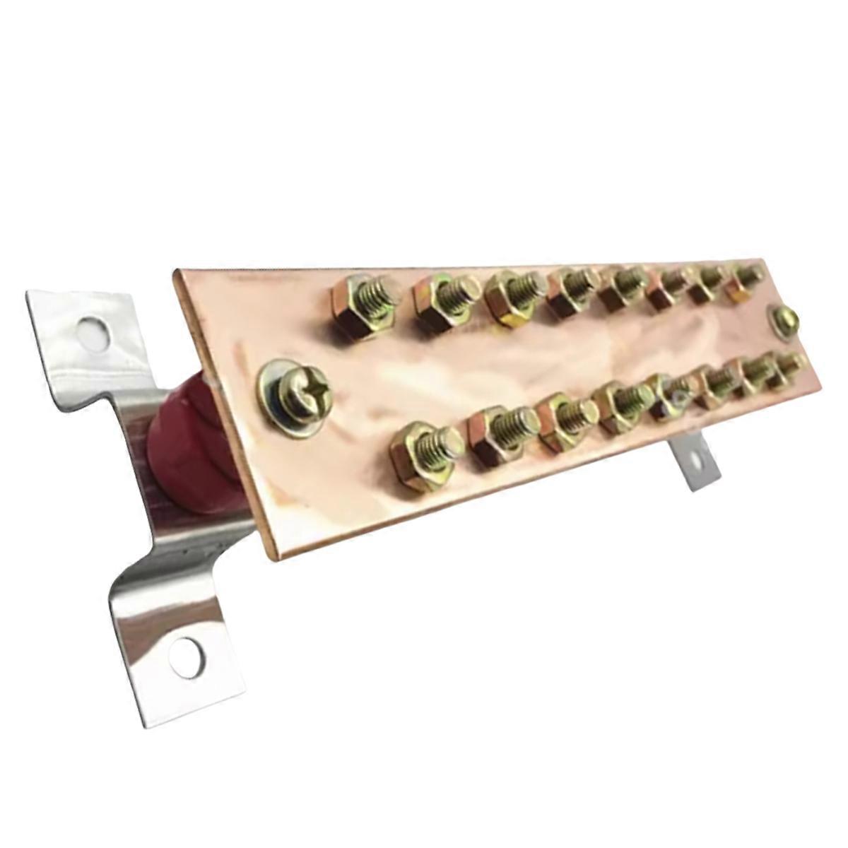5x50x300mm Tinned Copper Grounding Busbar Equipotential Battery Link Bar Ground Bus