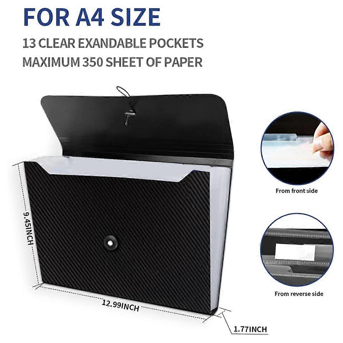Expanding File Folder,A4 Letter Size Paper Document Receipt Organizer