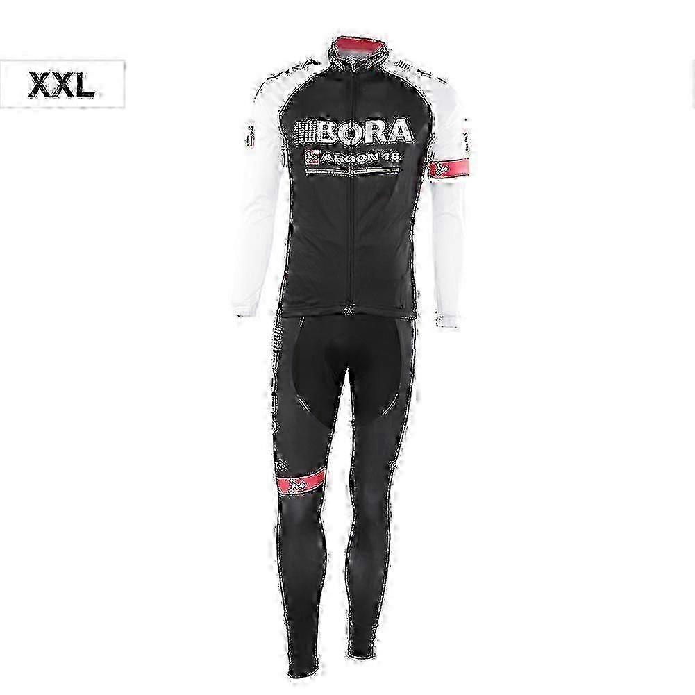 Fahrrad Rennrad Anzug Herren Langarm Radtrikot Set Trägerhose XXL