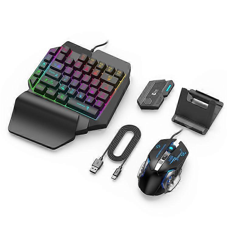 GAMWING Elite Converter+G2 Mouse+K12 Mute Keyboard+Phone Bracket Stand